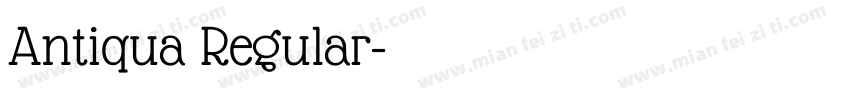 Antiqua Regular字体转换